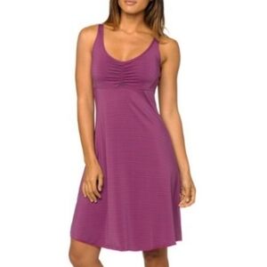 Prana Rebecca Strappy Back Athletic dress Orchid Pinstripe Size S